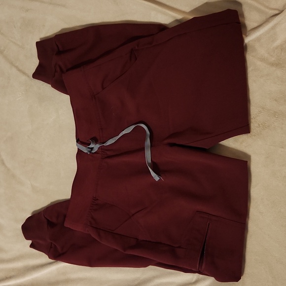 Burgandy FIGS Scrub Joggers - Picture 2 of 3